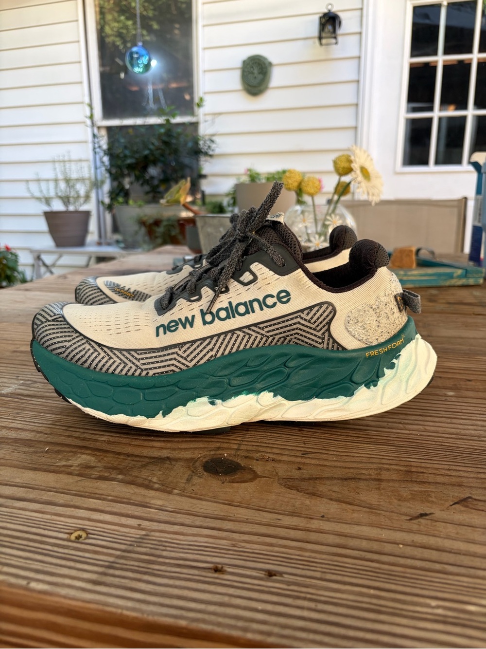New Balance Fresh Foam X More Trail Men’s 9 Vibram Running Hiking Shoes Green